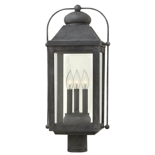 Hinkley - 1851DZ-LL - LED Post Top or Pier Mount Lantern - Anchorage - Aged Zinc