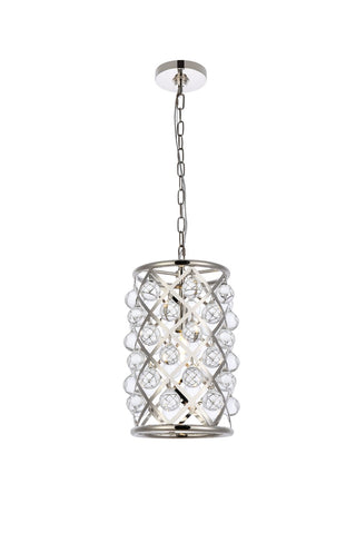 Elegant Lighting - 1204D8PN/RC - One Light Pendant - Madison - Polished Nickel