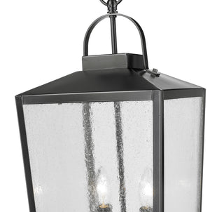 Devens 2-Light Outdoor Hanging Lantern Powder Coated Black