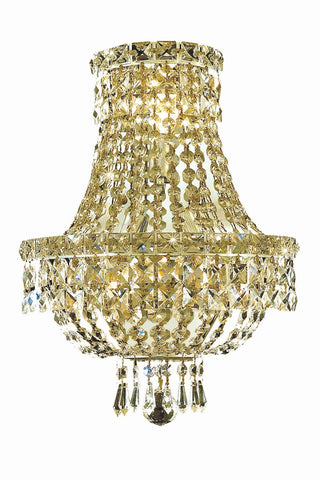 Elegant Lighting - V2528W12G/RC - Three Light Wall Sconce - Tranquil - Gold