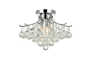 Elegant Lighting - V8000F16C/RC - Three Light Flush Mount - Toureg - Chrome