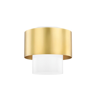 Corinth Flush Mount with Aged Brass Finish