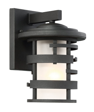 Lansing One Light Outdoor Wall Lantern in Textured Black