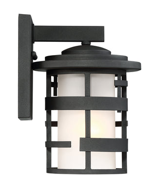 Lansing One Light Outdoor Wall Lantern in Textured Black