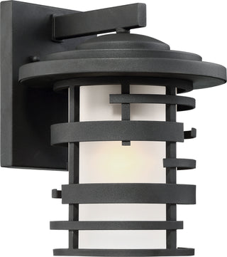 Lansing One Light Outdoor Wall Lantern in Textured Black