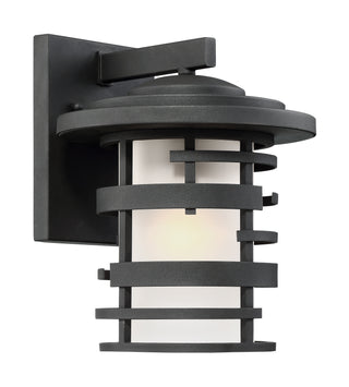 Lansing One Light Outdoor Wall Lantern in Textured Black