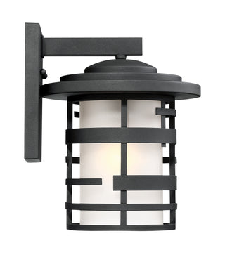 Lansing One Light Outdoor Wall Lantern in Textured Black