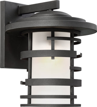 Lansing One Light Outdoor Wall Lantern in Textured Black