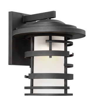 Lansing One Light Outdoor Wall Lantern in Textured Black