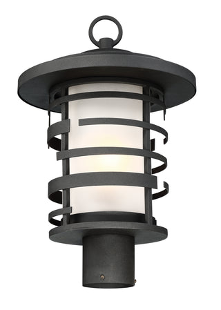 Lansing One Light Post Lantern in Textured Black
