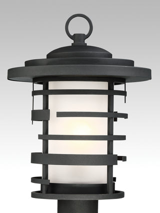Lansing One Light Post Lantern in Textured Black