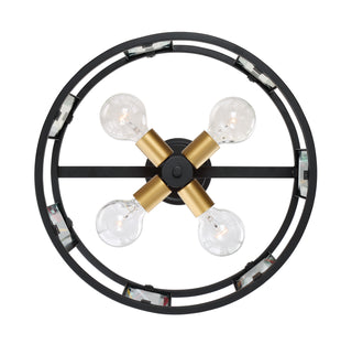 Payne Four Light Semi-Flush Mount in Midnight Bronze