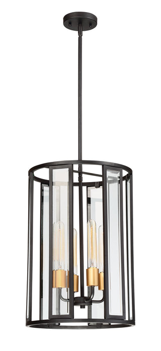 Payne Four Light Foyer Pendant in Midnight Bronze