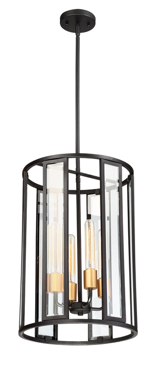 Payne Four Light Foyer Pendant in Midnight Bronze