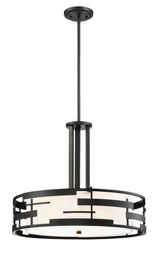 Lansing Three Light Pendant in Midnight Bronze