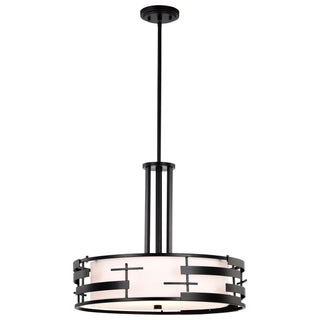 Lansing Three Light Pendant in Midnight Bronze