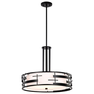 Lansing Three Light Pendant in Midnight Bronze