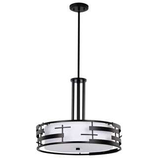 Lansing Three Light Pendant in Midnight Bronze