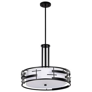 Lansing Three Light Pendant in Midnight Bronze