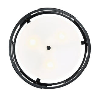 Lansing Three Light Semi Flush Mount in Midnight Bronze