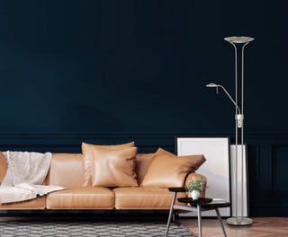 Pavia LED Torchiere in Brushed Steel