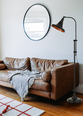 Taranto One Light Floor Lamp in Dark Bronze
