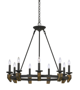 Cal Lighting - FX-3517-9 - Nine Light Chandelier - Cruz - Bronze/Wood