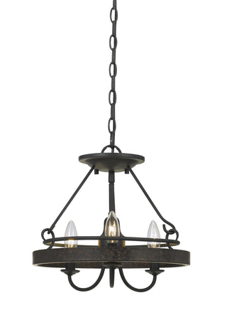Cal Lighting - FX-3518-3 - Three Light Pendant - Helena - Texture Gray With Moroccan Bronze