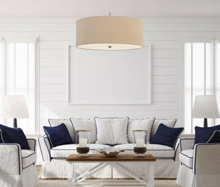 Addison Three Light Pendant in Linen