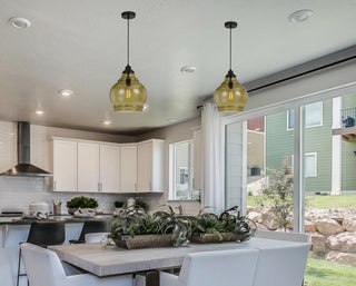 Rovigo One Light Pendant in Amber
