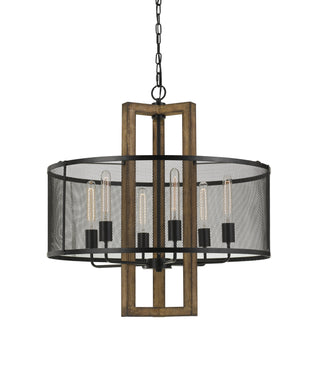 Cal Lighting - FX-3678-6 - Six Light Chandelier - Monza - Wood