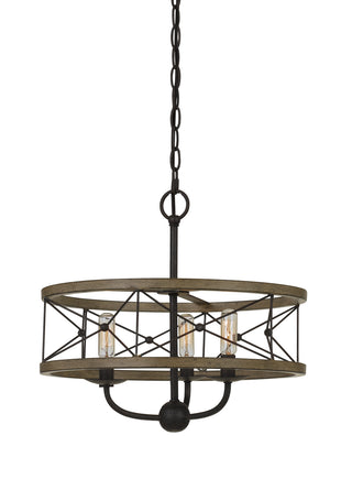 Cal Lighting - FX-3685-3 - Three Light Pendant - Modica - Distress Ivory/Iron