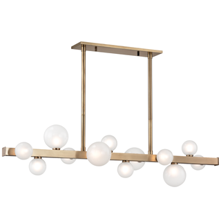 Mini Hinsdale Linear with Aged Brass Finish