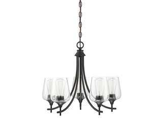 Octave Five Light Chandelier in English Bronze