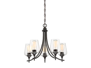 Octave Five Light Chandelier in English Bronze