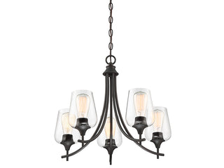 Octave Five Light Chandelier in English Bronze