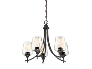 Octave Five Light Chandelier in English Bronze
