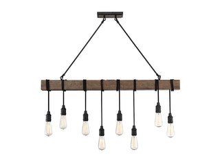 Burgess Eight Light Linear Chandelier in Durango