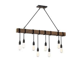 Burgess Eight Light Linear Chandelier in Durango