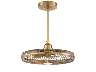 Wetherby LED Fan D'Lier in Warm Brass