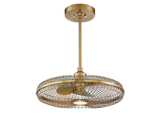 Wetherby LED Fan D'Lier in Warm Brass