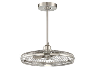 Wetherby LED Fan D'Lier in Satin Nickel