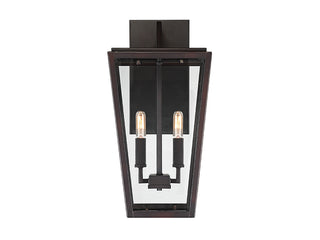 Milton Two Light Wall Lantern in English Bronze