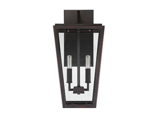 Milton Two Light Wall Lantern in English Bronze