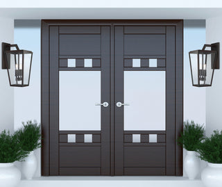 Milton Two Light Wall Lantern in English Bronze
