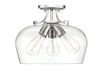 Octave Three Light Semi-Flush Mount in Polished Chrome