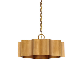 Shelby Three Light Pendant in Gold Patina