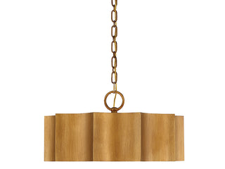 Shelby Three Light Pendant in Gold Patina