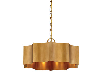 Shelby Three Light Pendant in Gold Patina
