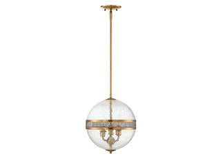 Stirling Three Light Pendant in Warm Brass